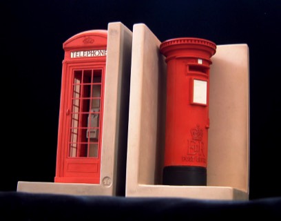 Purchase the traditional red British Telephone and Post Box, hand crafted models of famous landmarks by Timothy Richards. 