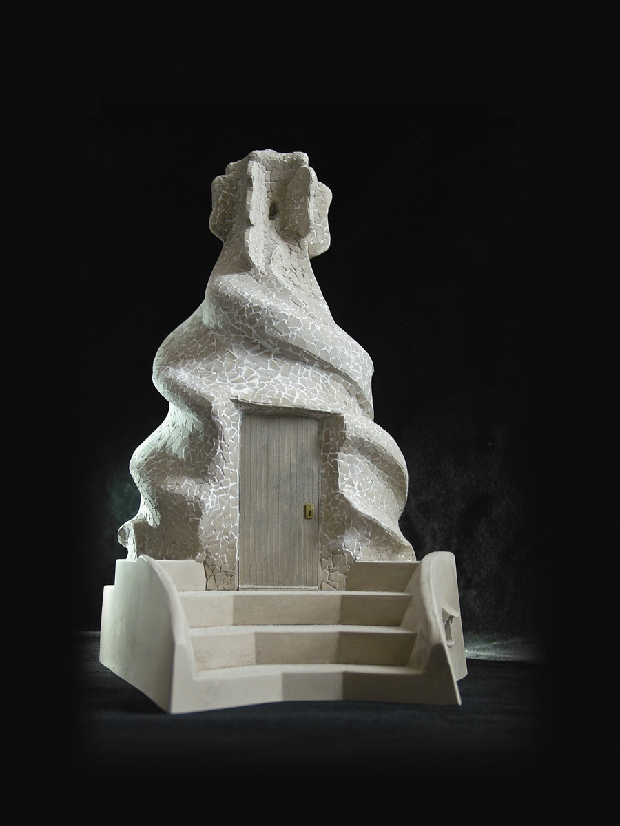Purchase Gaudi-Casa Mila Roof Doorway Barcelona, hand crafted models of famous landmarks by Timothy Richards. 