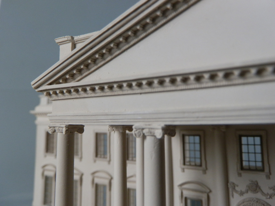 Purchase, White House Washington, USA,  handmade in plaster by Timothy Richards.