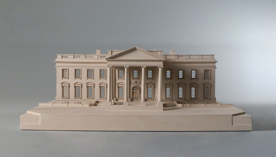 Purchase, White House Washington, USA,  handmade in plaster by Timothy Richards.