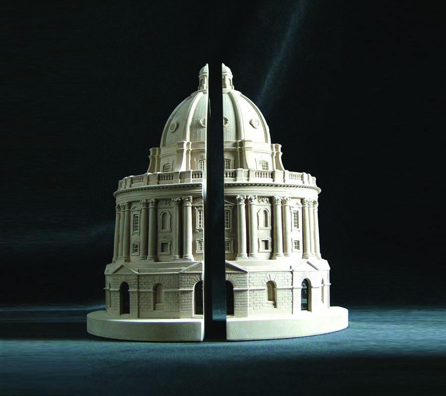 Purchase The Radcliffe Camera Oxford, England, Mirrored Pair of Bookends, handmade in plaster by Timothy Richards.