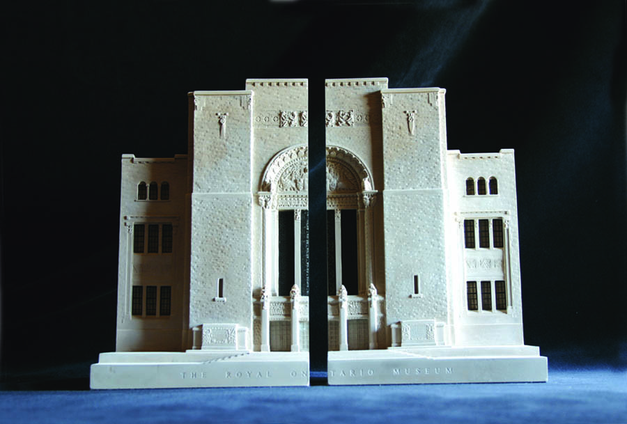 Purchase The Royal Ontario Museum Canada, Mirrored Pair of Bookends, handmade in plaster by Timothy Richards.