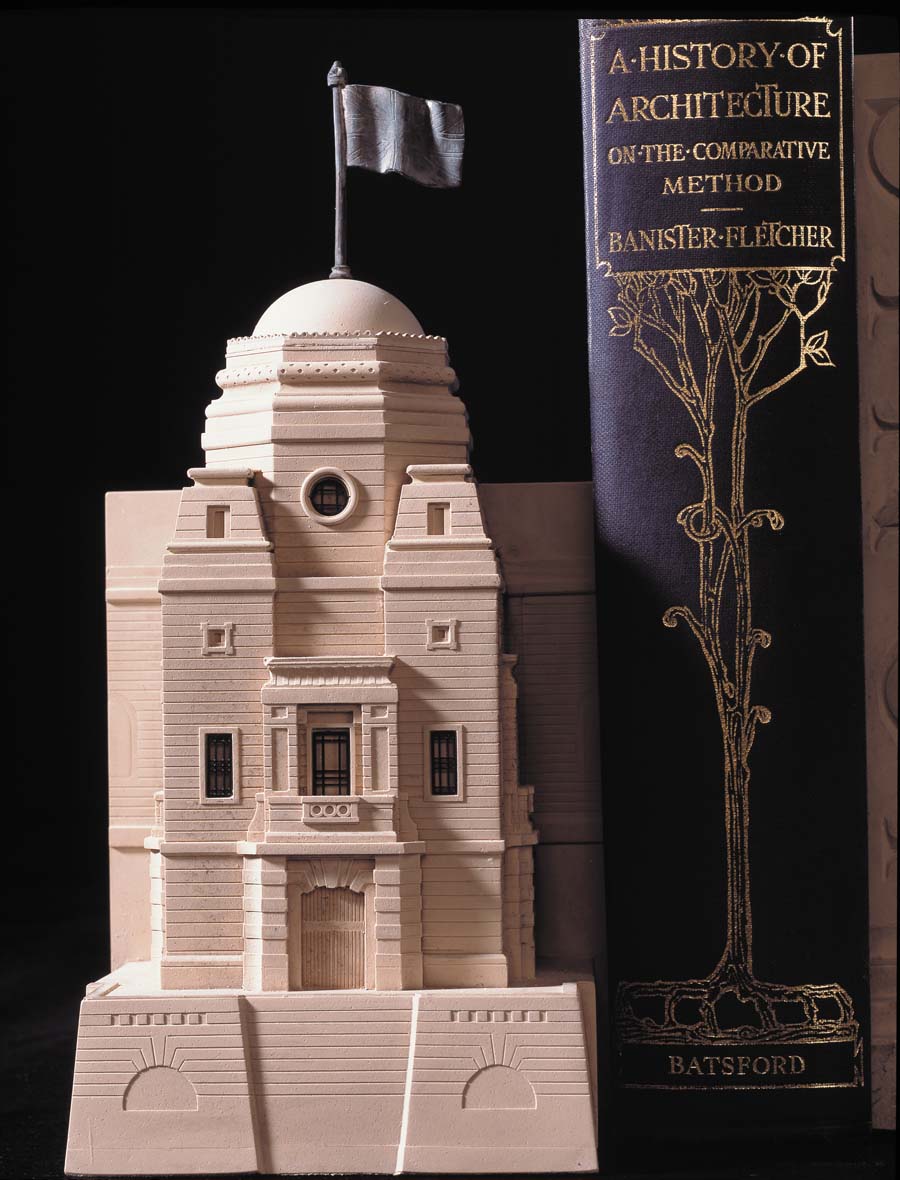 Purchase The Wembley Towers (small) London, Mirrored Pair of Bookends, handmade in plaster by Timothy Richards.