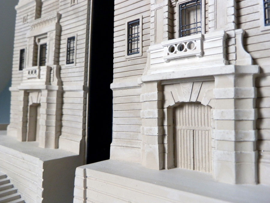 Purchase, Twin Towers Wembley Bookends (small), London, handmade in plaster by Timothy Richards.