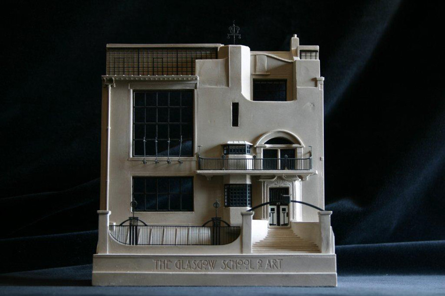 Purchase, Glasgow School of Art North Front, Scotland handmade in plaster by Timothy Richards.