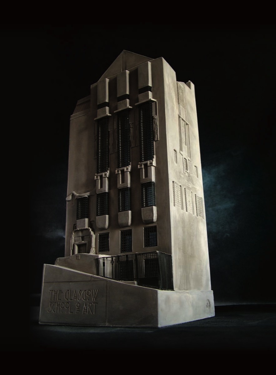 Purchase, Glasgow School of Art Library Tower, Scotland handmade in plaster by Timothy Richards.