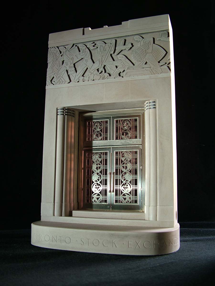Purchase The Totonto Stock Exchange Model Canada,  handmade in plaster by Timothy Richards.