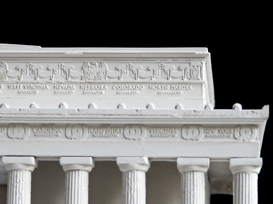 Purchase The Lincoln Memorial Model Washington DC, USA, handmade in plaster by Timothy Richards.
