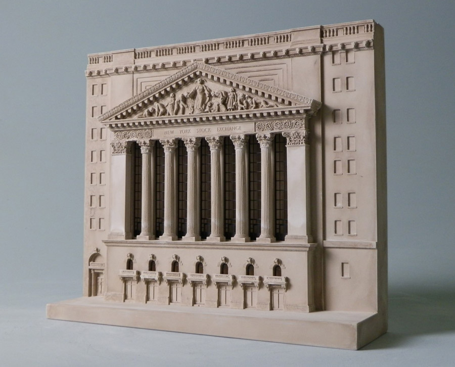 Purchase The New York Stock Exchange Model, handmade in plaster by Timothy Richards.