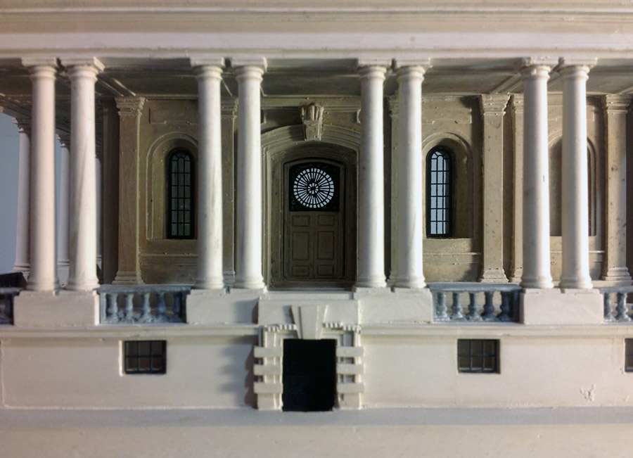 Purchase The Royal Naval College Greenwich, England, Matched Pair of Bookends, handmade in plaster by Timothy Richards.
